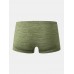 Mens Modal Solid Color Ice Silk Mesh Breathable Thin Elastic Waist Boyshorts Boxers