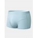 Mens Solid Color Seamless Breathable Underwear U Convex Pouch Cotton Boxers