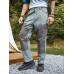 Men Colorblock Pocket Utility Ankle Length Soft Breathable Cargo Pants